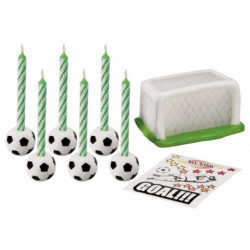 SOCCER DECAL CANDLE SET