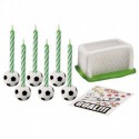 SOCCER DECAL CANDLE SET