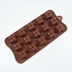 Silicone Chocolate Mold, 9.13' x 4.18', Interlock?Â??