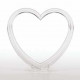 4 1/4 IN. CRYSTAL-LOOK HEART FIGURINE/TOPPER SETTING