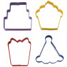 4 PC. PARTY COOKIE CUTTER SET