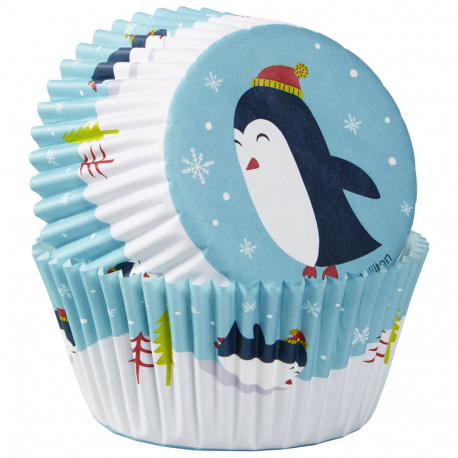 SNOWMAN AND FRIENDS CUPCAKE LINERS, 75-COUNT