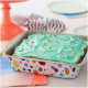 Bake and Bring Geometric Print Non-Stick Square Cake Pan