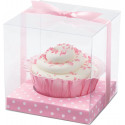 PINK DOTS CLEAR FAVOR BOX KIT