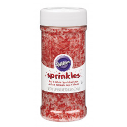 Red - White Sprikles Mix Sugar, Wilton, 226g