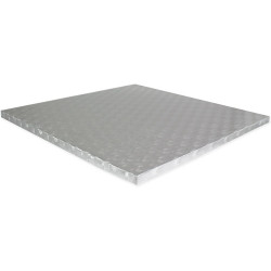 Ezüst négyzet alakú karton tortaalátét, 35 cm, PME