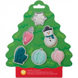 Mini Christmas Cookie Cutter Set, 6-Piece
