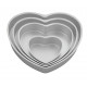 Set 4 tavi din aluminiu pentru tort, forma de inima, Wilton