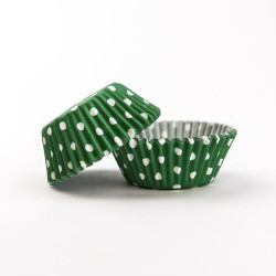 Set 60 Hartii Pentru Briose,verde"Polka Dots",PME