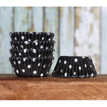 Black polka dots Baking Cups