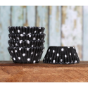 Black polka dot Baking Cups 75 PK