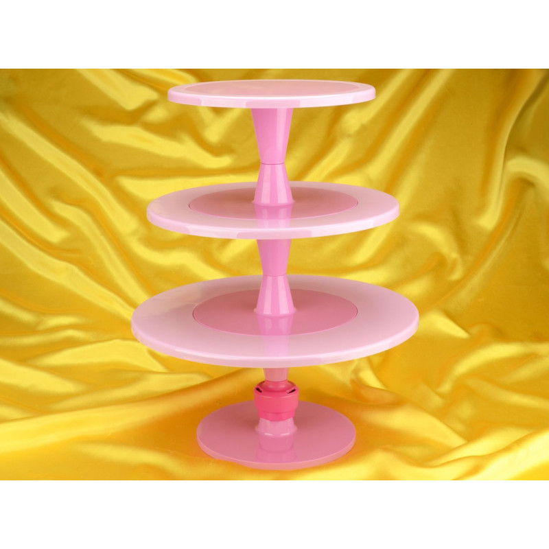 Metallic Gold Geometric Cake Stand | AllFreeDIYWeddings.com