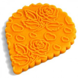 13' Impression Rolling Pin, 1' dia., Hearts and R?Â??