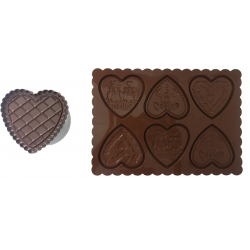 COOKIE CHOC HEARTS 64 X 63 H 4.5 MM-CKC03
