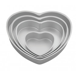 DEC PREF 4 PC HEART PAN SET