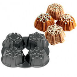 DIMENSIONS 4 CAVITY MINI SNOWFLAKES PAN