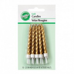 GLD METALLIC CNDLS-10