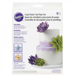 GUM PASTE CUT OUTS SUCCULENTS