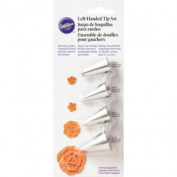 LEFT-HANDED DECORATORS FLOWER ICING TIP SET