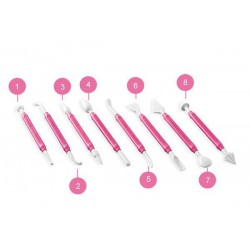 SET 8 PC MODELLING TOOLS FUCSIA