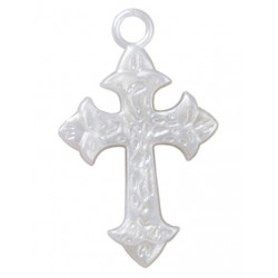 WHITE FAITH CROSS FAVOR ACCENT