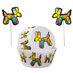 WILTON CUPCAKE COMBO PACK BALLON DOG PK/24