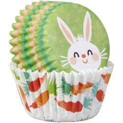 Wilton Mini Baking Cases - Pack of 100 - Easter Bunny and Carrots